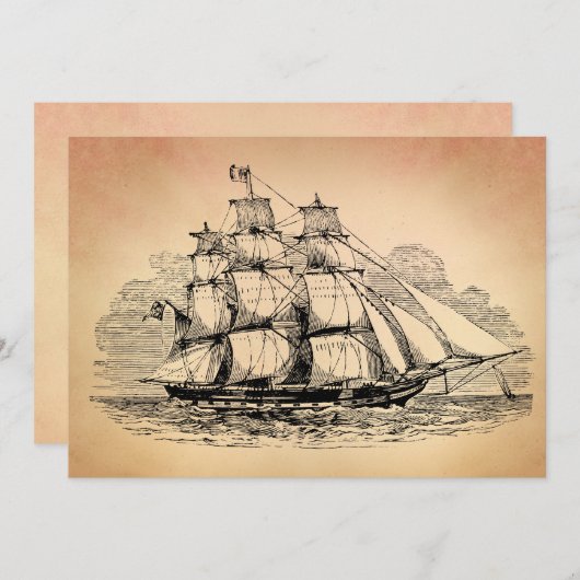  zeilschip (Voorkant / Achterkant)