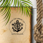 Zeilschip Anker Uit de bibliotheek van Round Zelfinktende Stempel