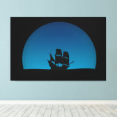 Zeilschip Canvas Afdruk (Insitu (Houten vloer))