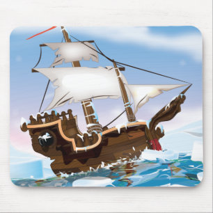 Zeilschip in de Arctische Oceaan Muismat