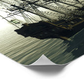 zeilschip in het zee poster (Hoek)