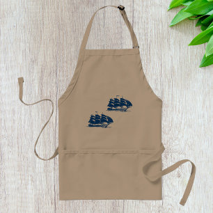 zeilschip nautische oceaanklipper standaard schort