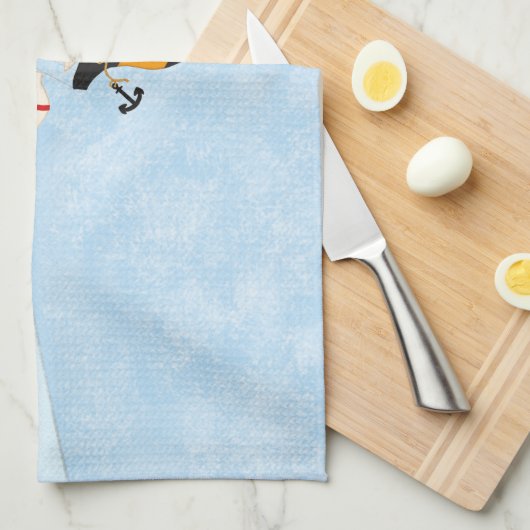 Zeilschip op het open Zee Theedoek (Quarter Fold)