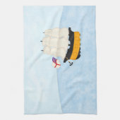 Zeilschip op het open Zee Theedoek (Verticaal)