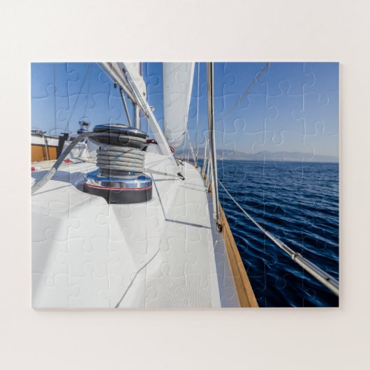 zeilschip op het zee legpuzzel (Horizontaal)