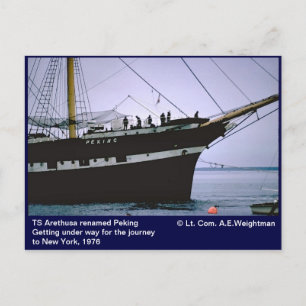 Zeilschip Peking, voorheen TS Arethusa Briefkaart