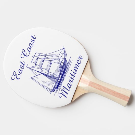 Zeilschip pingpongpeddel voor de oostkust van Mari Tafeltennisbatje (Zijkant)