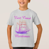 Zeilschip voor de oostkust van Maritimer shirt (Voorkant)