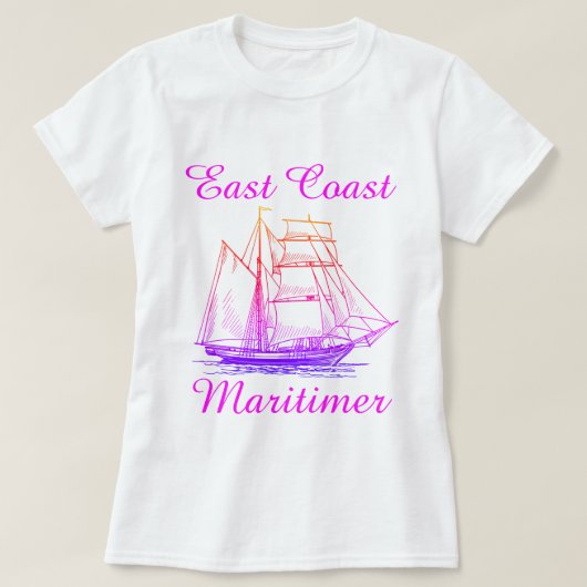 Zeilschip voor de oostkust van Maritimer shirt (Design voorkant)