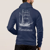 Zeilschip voor de zeevaart hoodie (Achterkant)