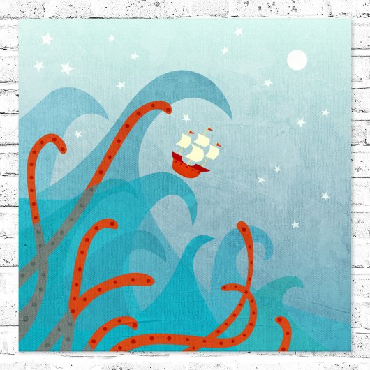 Zeilschip Zeemonster Poster