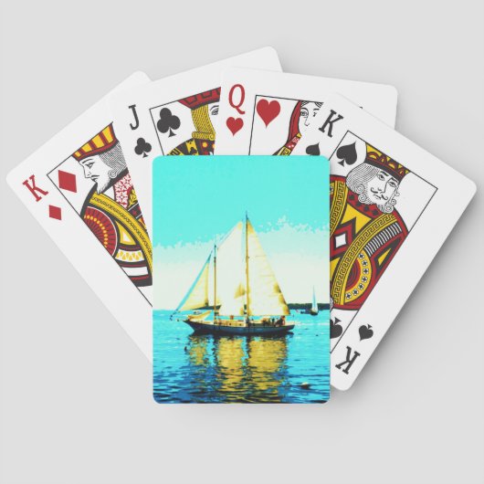 zeilschoenenkaarten speelkaarten (Achterkant)