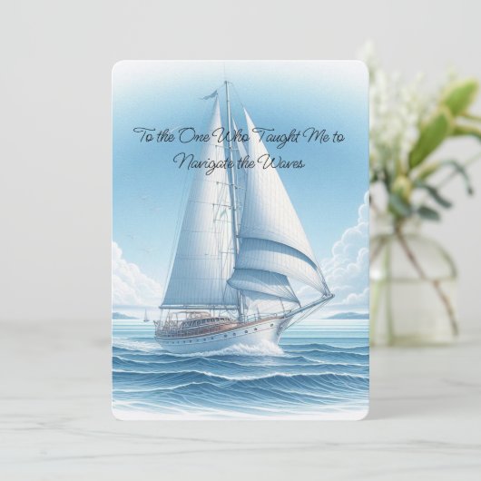 Zeilthema Vaderdag Wenskaart Feestdagenkaart (Staand voorkant)