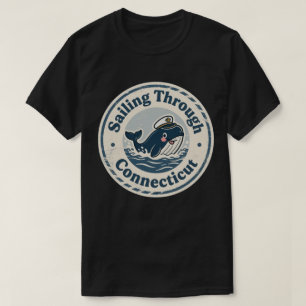 Zeiltocht door Connecticut walvis T-shirt