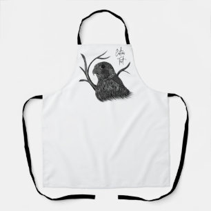Zeilvalk in Boomtakken met Handgeschreven Tekst Schort