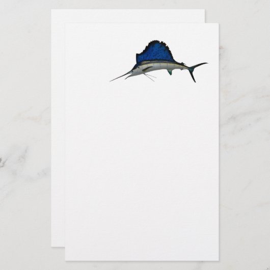 Zeilvis Briefpapier (Voorkant / Achterkant)