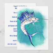 Zeilvis in Waterverf Kaart (Voorkant / Achterkant)