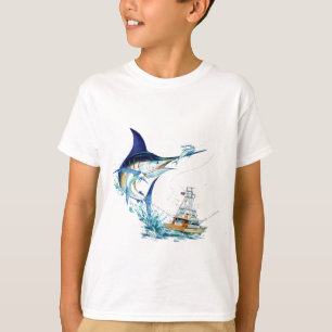 Zeilvis neemt het aas t-shirt