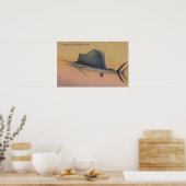 Zeilvis uit Gulf Stream, Florida Poster (Keuken)