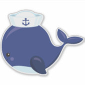 Zeilwalvis, kleine walvis, taarvis, blauwe walvis sticker (Voorkant)