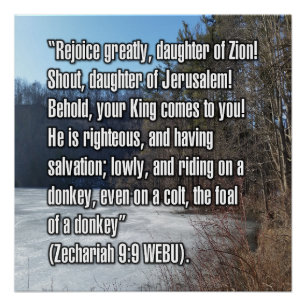 Zekaria 9:9 WEBU Perfect Poster