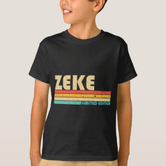 ZEKE Naam Gepersonaliseerde Grappige Retro  Geboor T-shirt