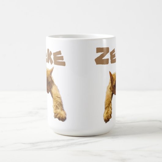 Zeke naam met Funny Lazy Cat, koffie Mok (Center)