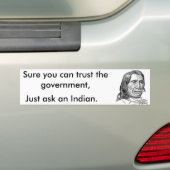 Zeker dat je de regering kunt vertrouwen bumpersticker (Op auto)