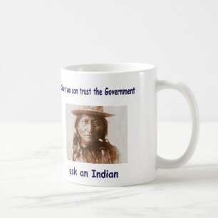 zeker dat je kunt vertrouwen op de regering die ee koffiemok