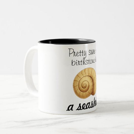  zeker dat mijn geboorte een zeeschip is tweekleurige koffiemok (Voorkant links)