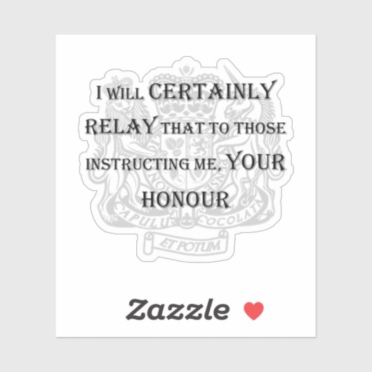 "Zeker Edelachtbare" laptop sticker (Vel)