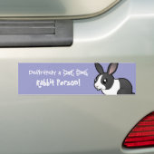 Zeker een konijnenmens (opgezuiverd oor glad haar) bumpersticker (Op auto)