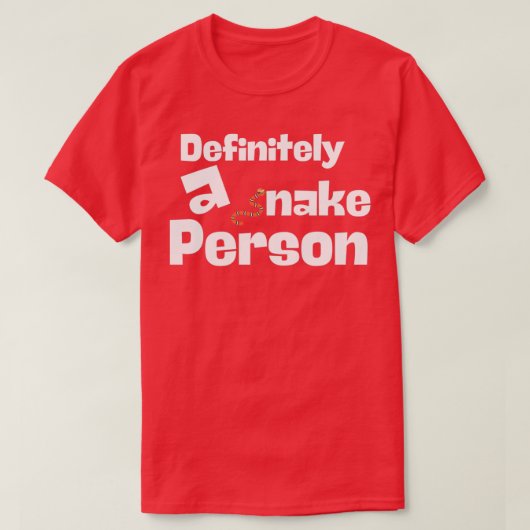 Zeker een slang Person Little Snake Oranje Snak T-shirt (Design voorkant)