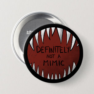 Zeker GEEN Mimic D&D Gaming Cadeaus Ronde Button 7,6 Cm