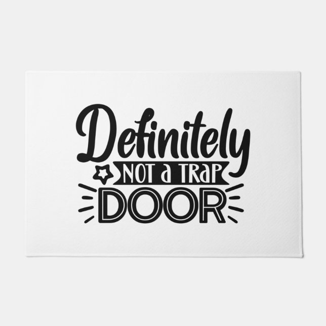 zeker geen valdeur deurmat (Voorkant)