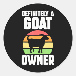 Zeker geiteneigenaar geitenvlees boerderij ronde sticker