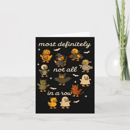 Zeker niet allemaal op een rij Halloween Ducks M Kaart (Voorkant)