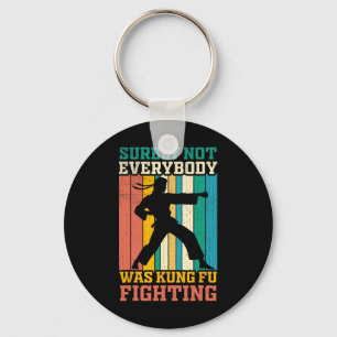 Zeker Niet Iedereen Was Kung Fu Vechten Vintage  Sleutelhanger