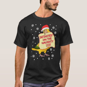 Zeker op Naughty List Parrot I Golden Conure T-shirt
