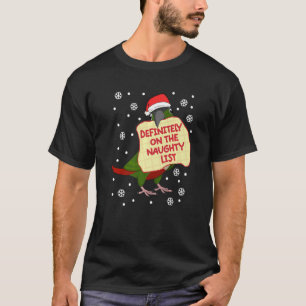 Zeker op Naughty List Parrot I Green Cheek Co. T-shirt