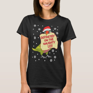 Zeker op Naughty List Parrot I Mustache Para T-shirt