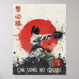 Zeker Overwinnings Traditionele Karate Klap Kunst Poster