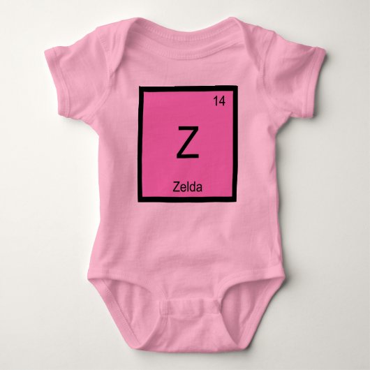 Zelda Name Chemistry Element Periodic Table Romper (Voorkant)