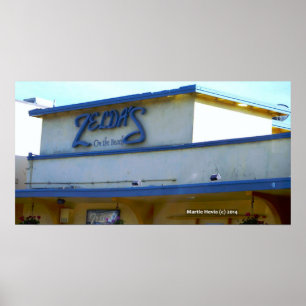 Zelda op het strand poster