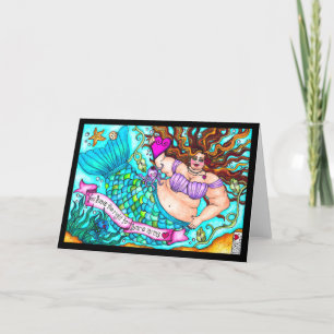 Zeldarm Wenskaart mermaid Kaart