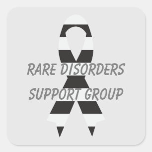 Zelden Aandoeningen Zebra Awareness Ribbon van Jan Vierkante Sticker