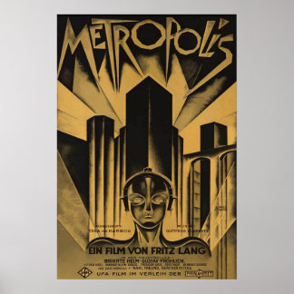 Zelden en beroemd poster METROPOLIS film