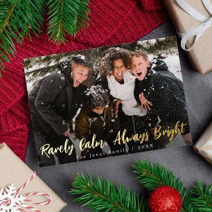 Zelden Kalm Altijd Helder Kerst Foto Folie Feestdagenkaart