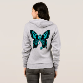Zelden maar daar. kleine/grote cerv. zipup kanker hoodie