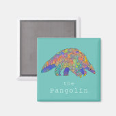 Zelden Pangoline-antewaterkleurig Magneet (Voorkant / Achterkant)